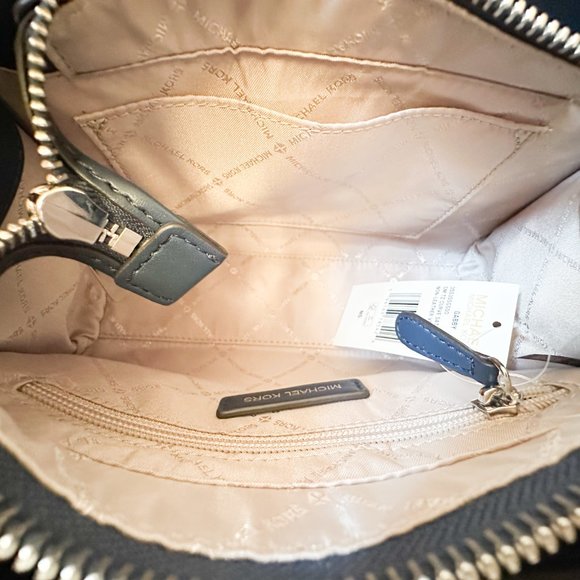 Michael Kors Gabby Small Satchel Top Zip Shoulder Crossbody Bag Navy - Picture 10 of 13